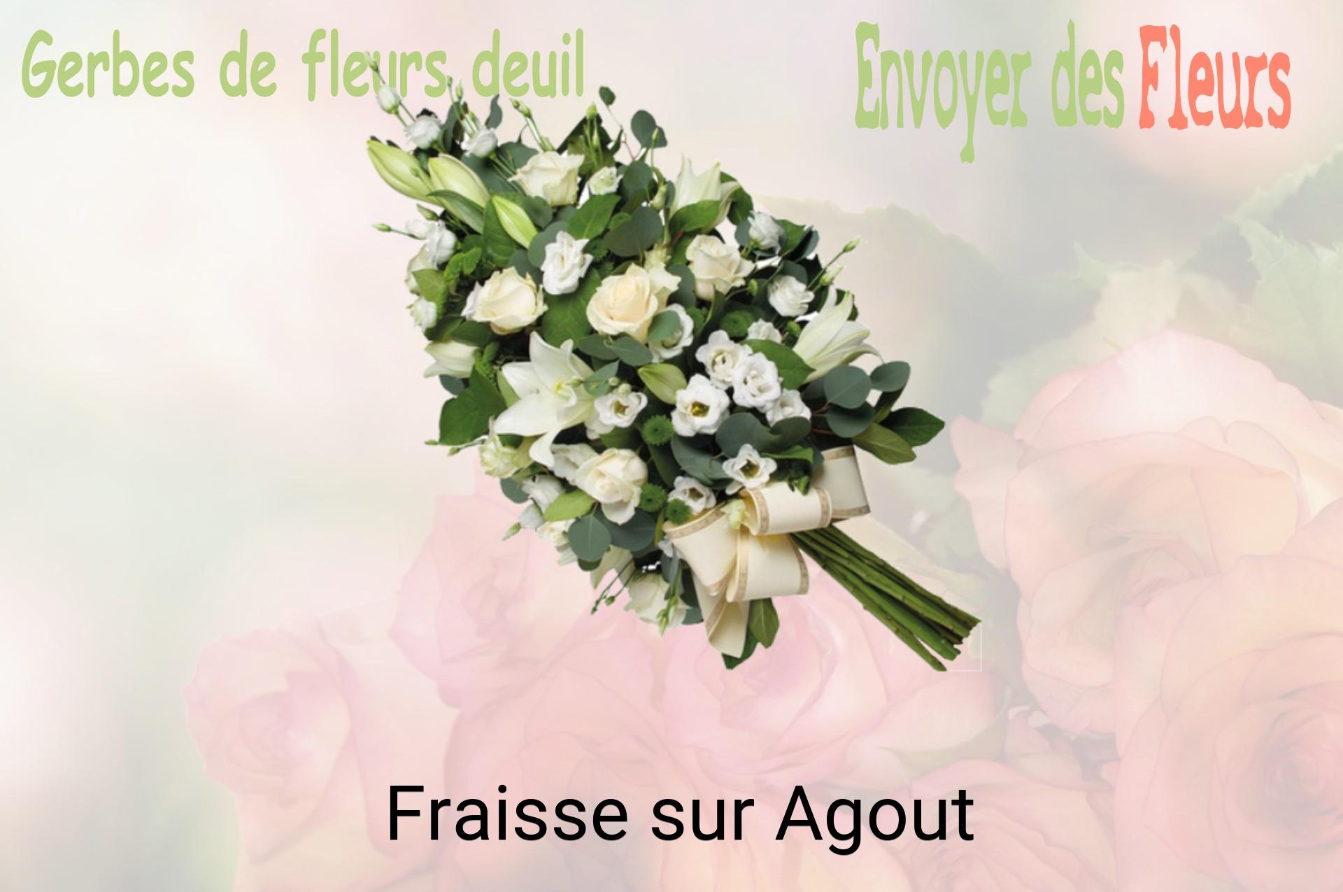 Gerbe de fleurs de deuil livrée à Fraisse-sur-Agout